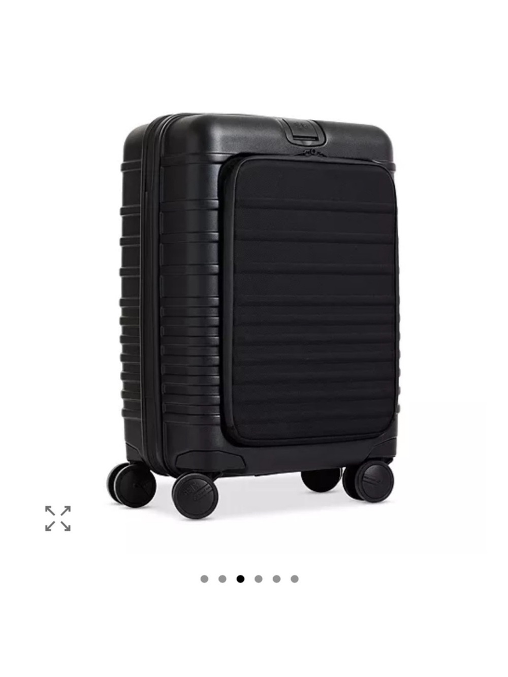 BEIS Black Hard-Shell Carry-On Spinner with Front Pocket